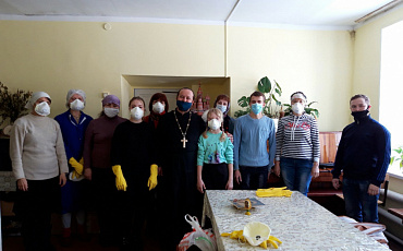 Уборка в трапезной и в классе воскресной школы